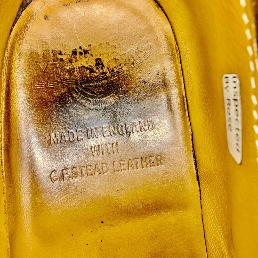 Dr. Martens 1461 Made In England Commander Oxford Shoes 3 Eye Brown Men's Size 6